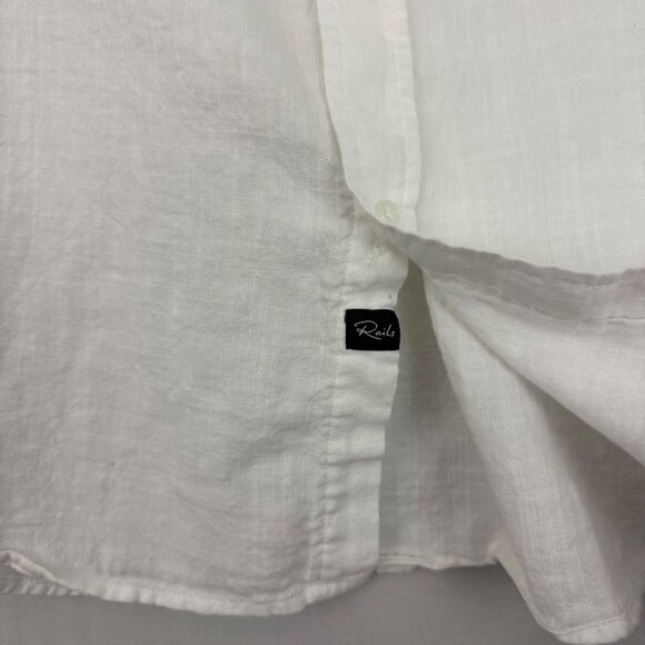 Rails Shirt Men's Extra Large Wyatt Button Down Long Sleeve Pocket White Cotton - Picture 5 of 13